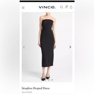 Vince Strapless Draped Dress